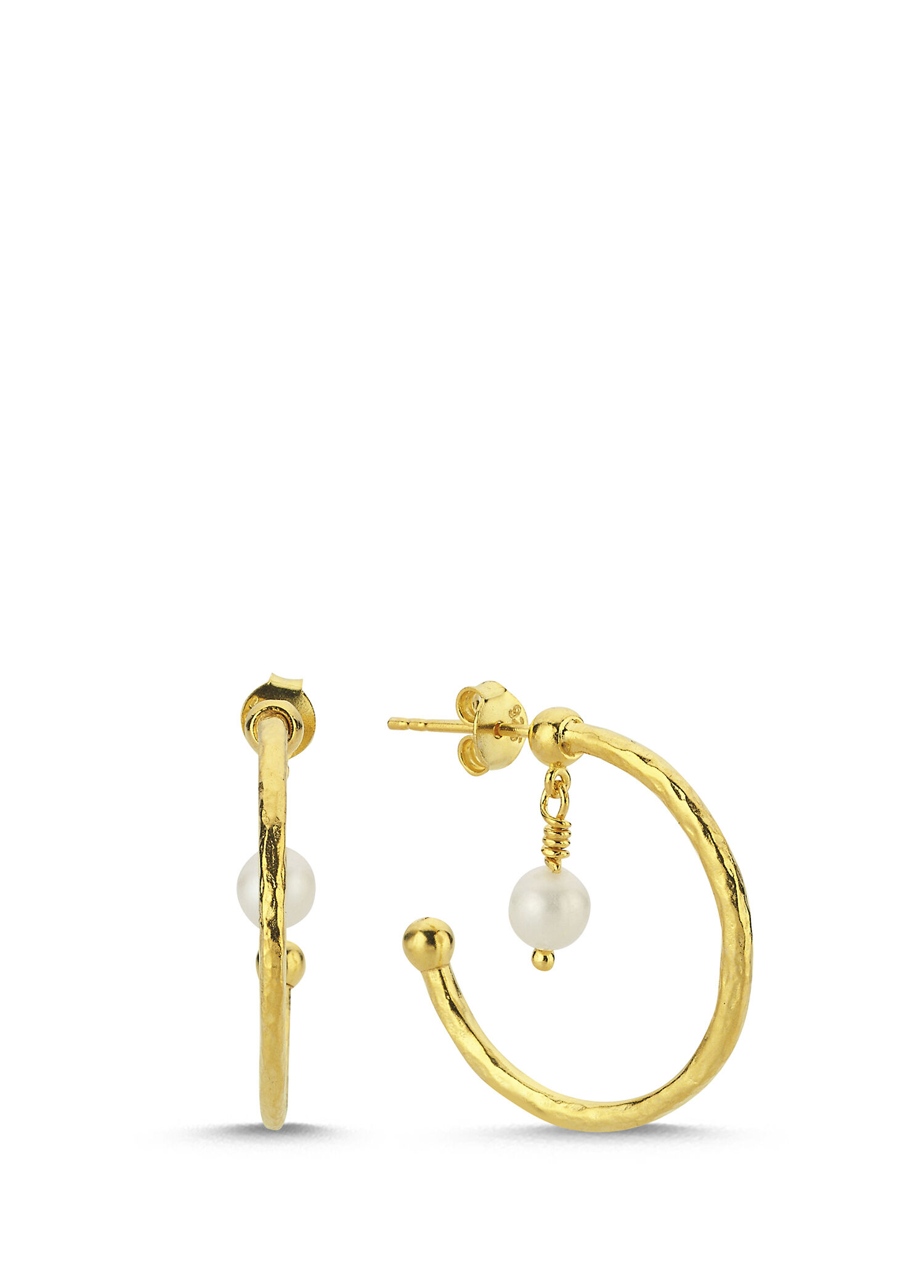 Pearl Snake Stud Kadın Gümüş Küpe
